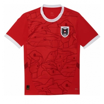 Austria Maglia Gara Casa Repliche Europei 2024